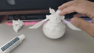 Genshin Impact Moon Spirit Black Egg Roly-Poly Toy
