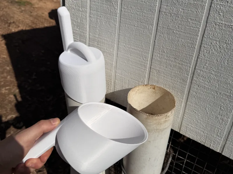 Chicken Feeder Tube Scoop