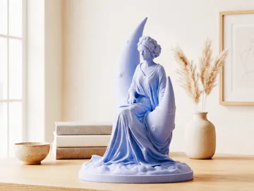 Accesorio para impresora 3D: Celestial Moon Goddess Woman on Crescent #075 — vista de referencia 3