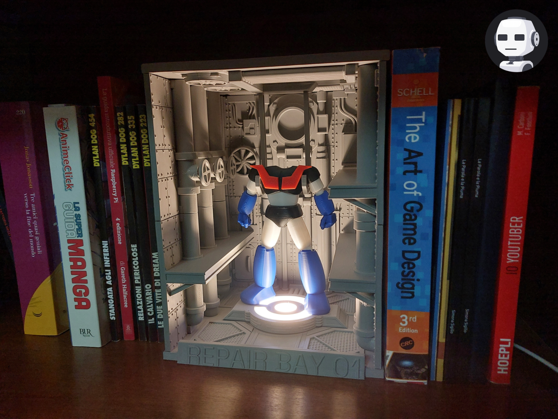 Super Robot Repair Bay 01 Book Nook