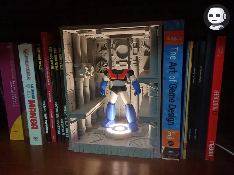 Super Robot Repair Bay 01 Book Nook