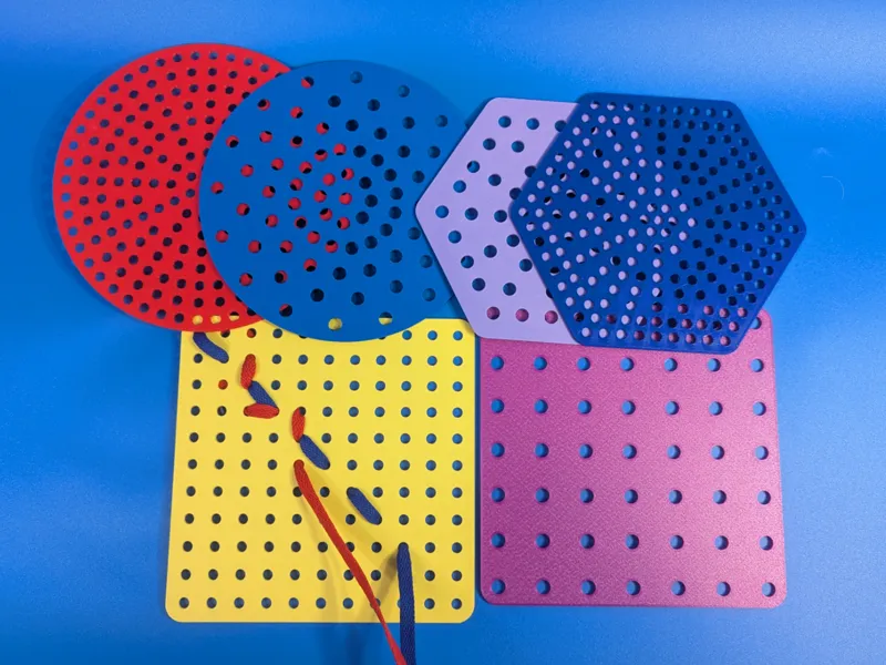 Large Shapes Lacing Cards 