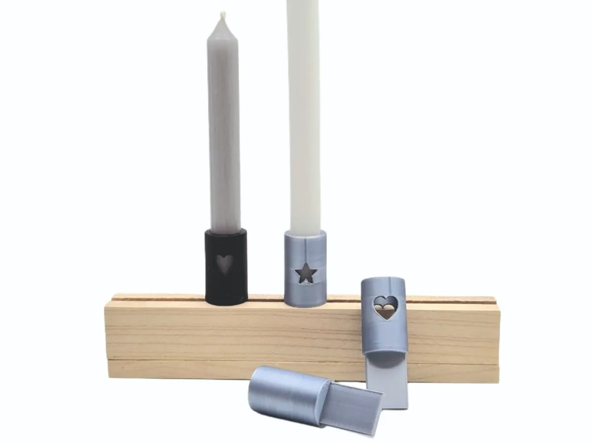 Bougeoirs pour bûches décoratives (Klötzchen)
