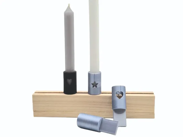 Bougeoirs pour bûches décoratives (Klötzchen)
