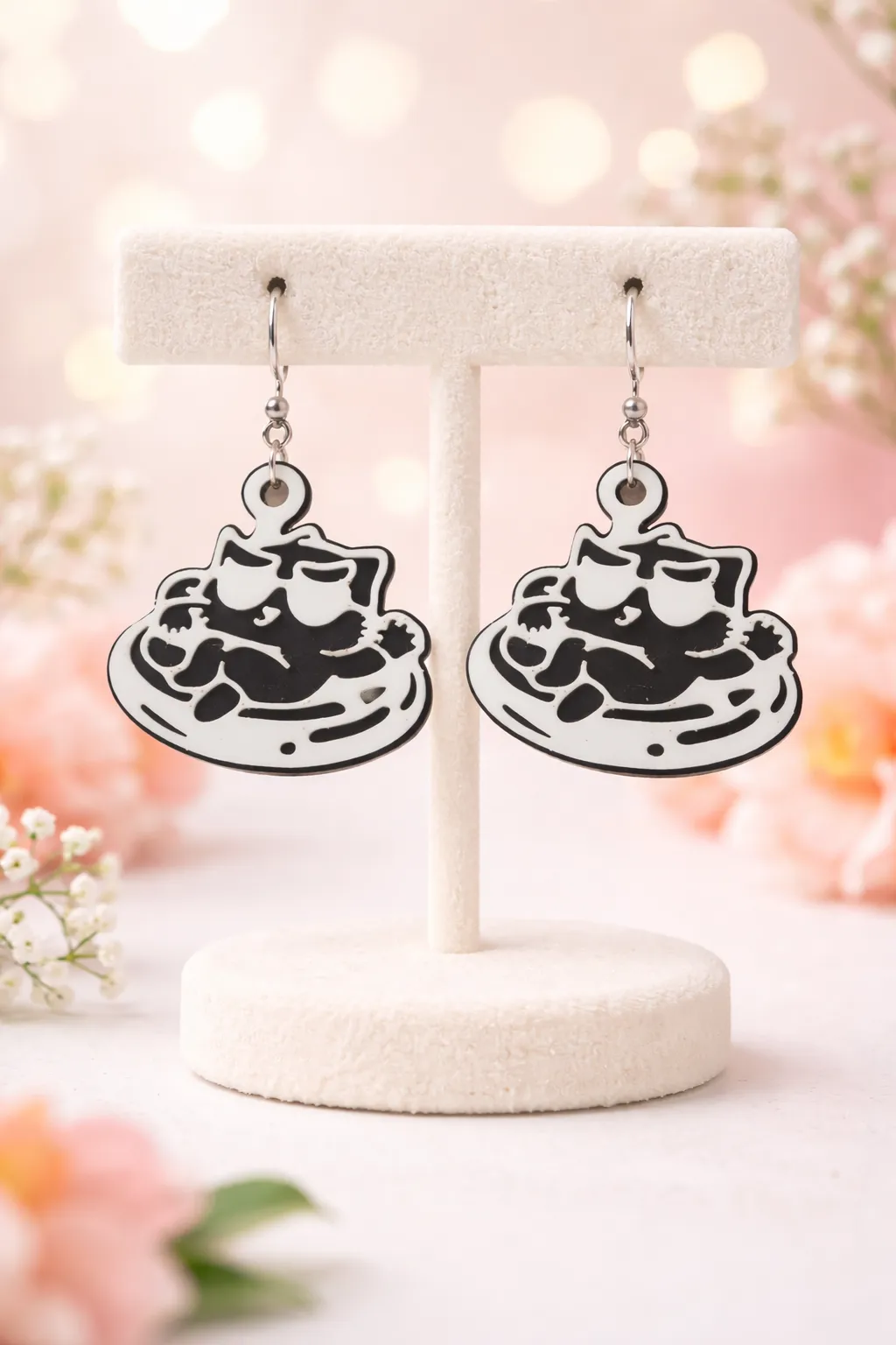 Custom Cat Earrings view 3