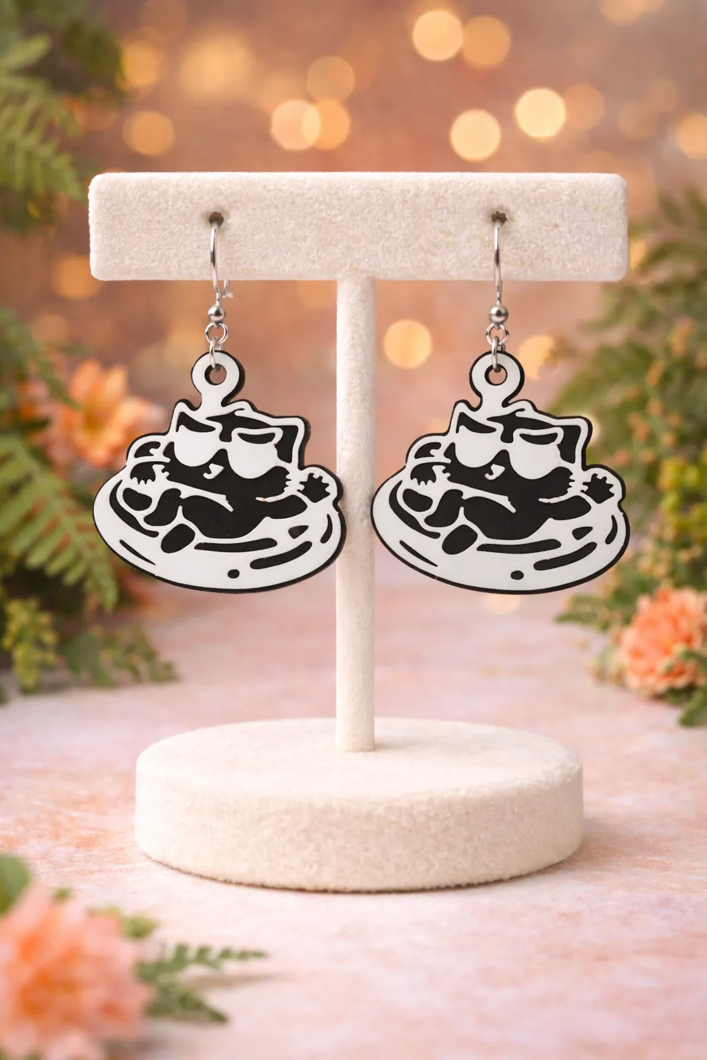 Custom Cat Earrings view 2