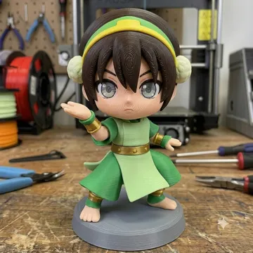 Accesorio para impresora 3D: Chibi Toph Beifong - Multi-Part Color (No AMS) — vista de referencia 3