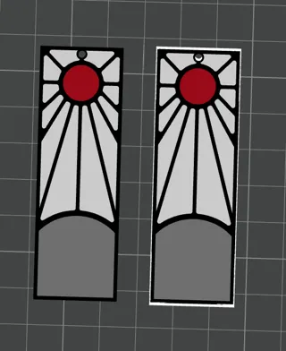 Demon Slayer Tanjiro Earrings (double sided)