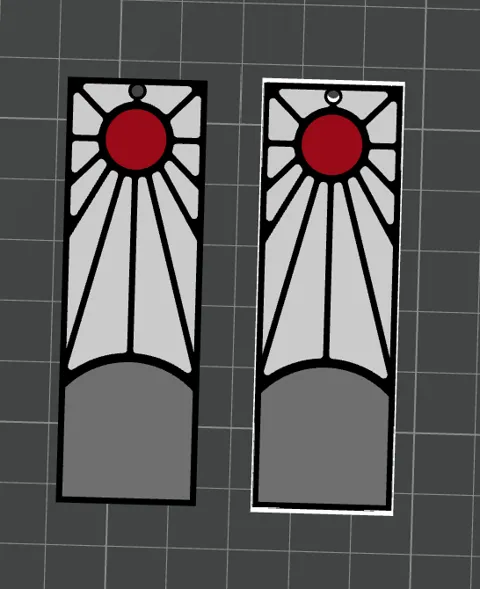Demon Slayer Tanjiro Earrings (double sided)