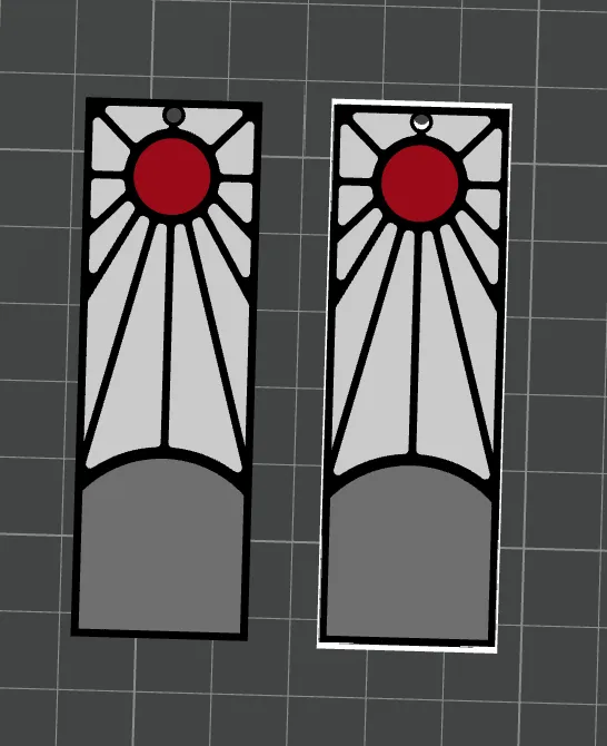 Demon Slayer Tanjiro Earrings (double sided)