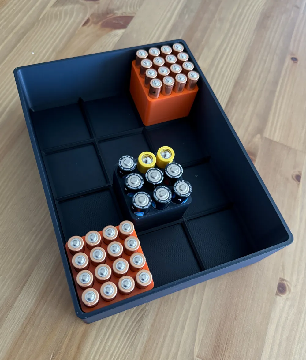 Battery Storage box (Modular) - Free 3D Print Model - MakerWorld