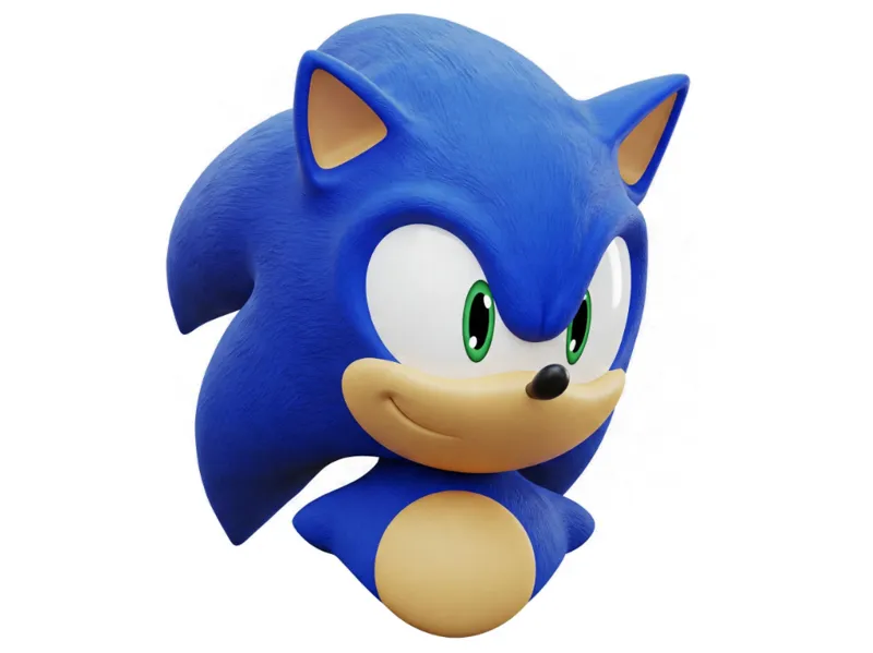 Sonic The Hedgehog Bust Base Included 