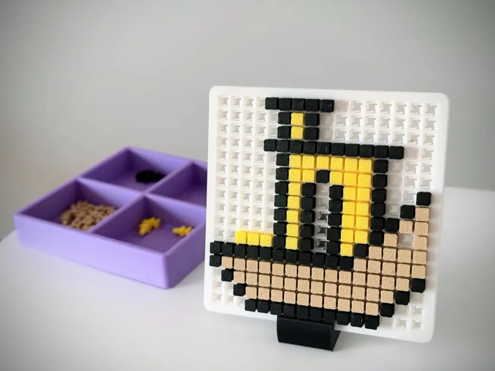 Benchy pixel puzzle art small - Free 3D Print Model - MakerWorld