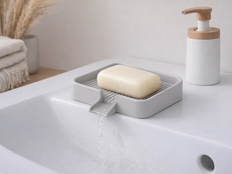 Soap & Sponge Holder - Japandi Drainage Design