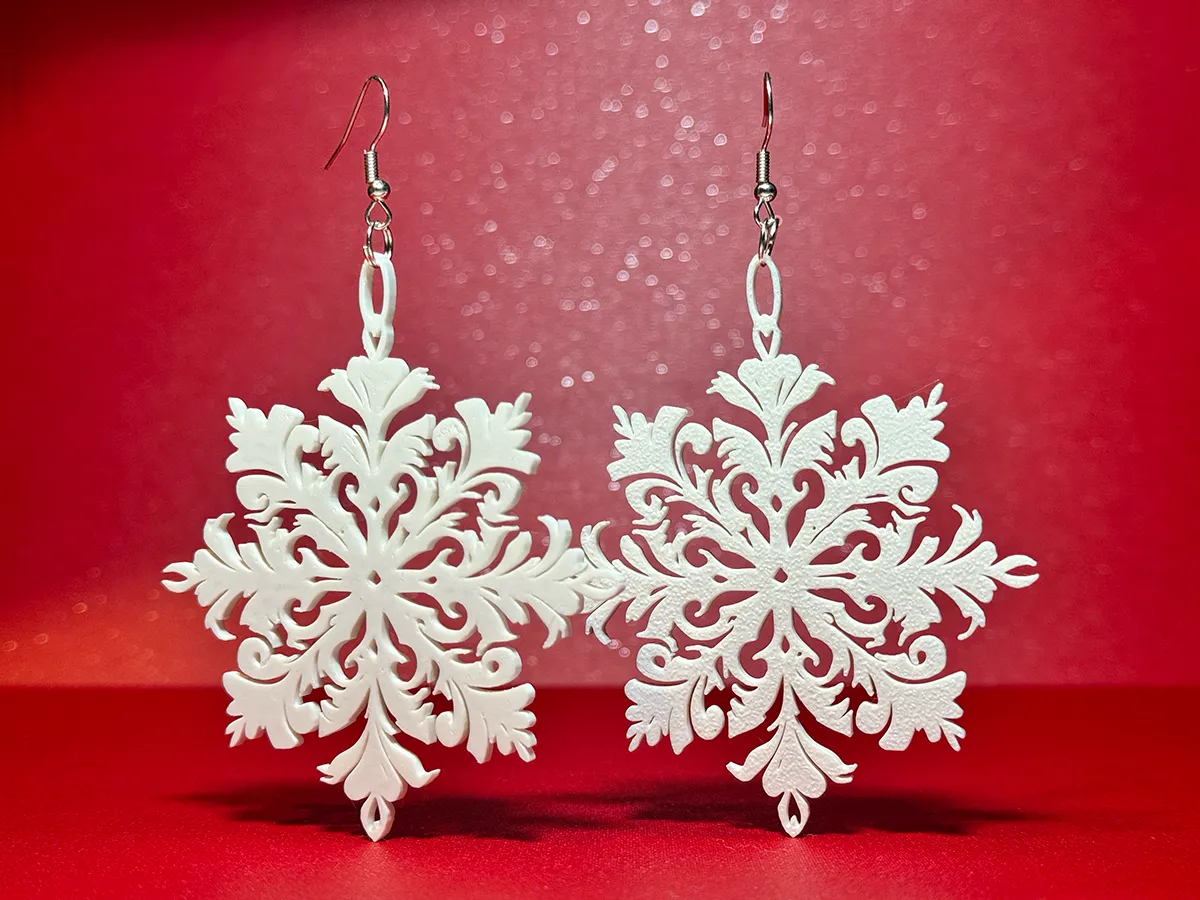 Snowflakes - Winter Earrings view 2