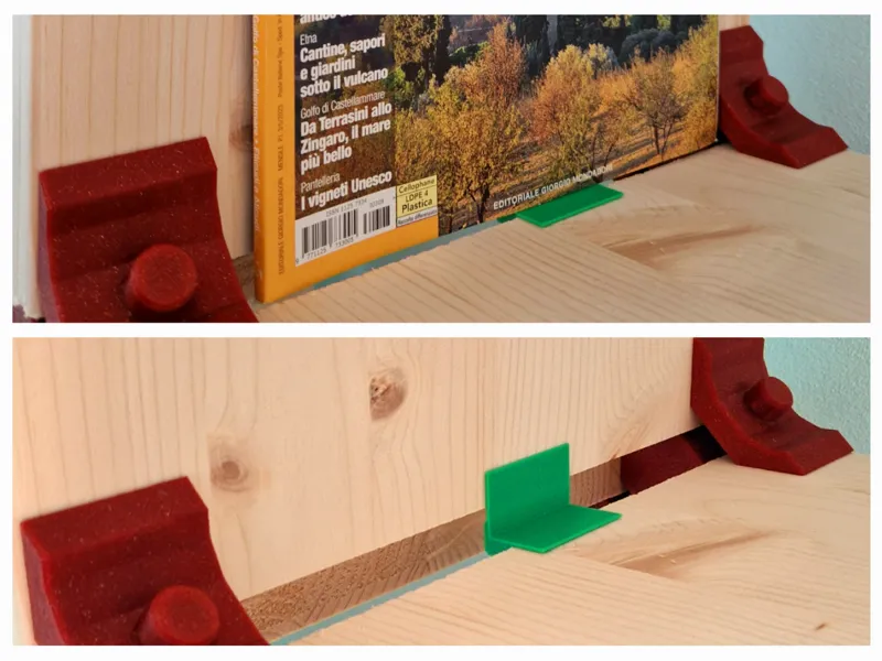 BOOKSTOP per libreria connettori playwood plywood
