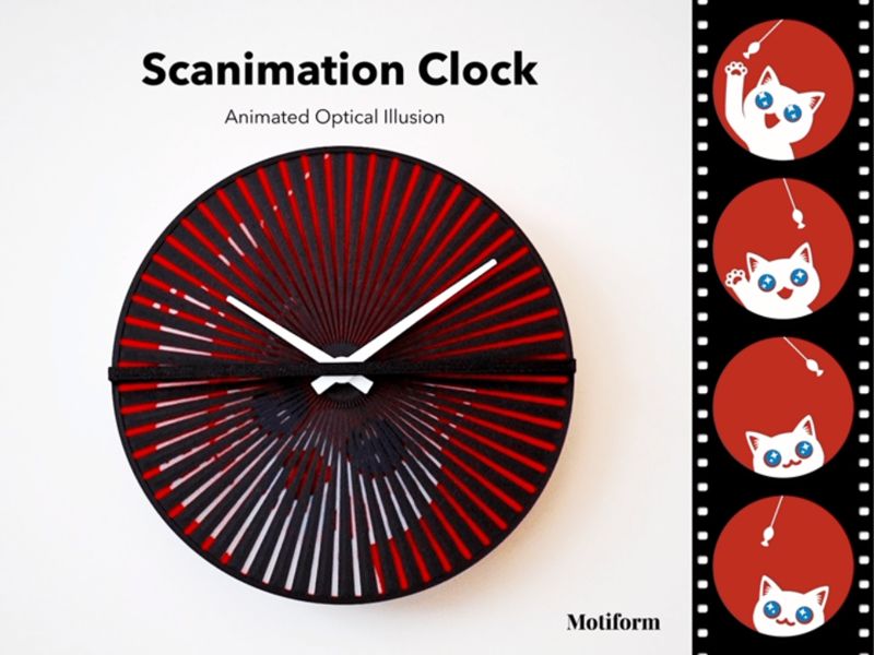 Scanimation Clock / Lenticular / Moire Illusion