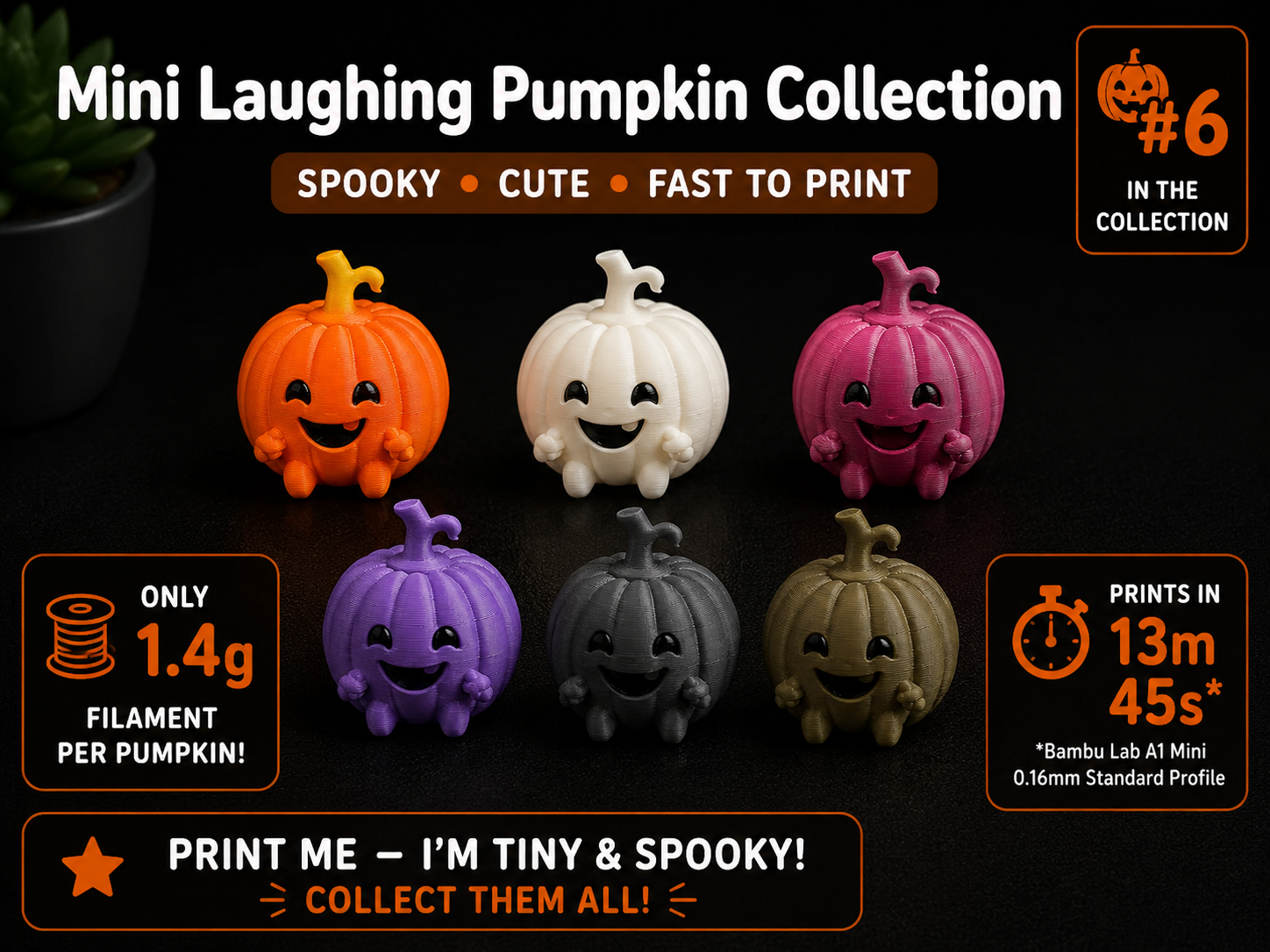 Tiny Laughing Pumpkin – Spooky - Prints in Minutes