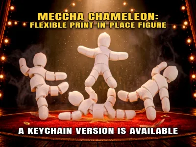 Meccha Chameleon: Flexible Print-in-Place Figure