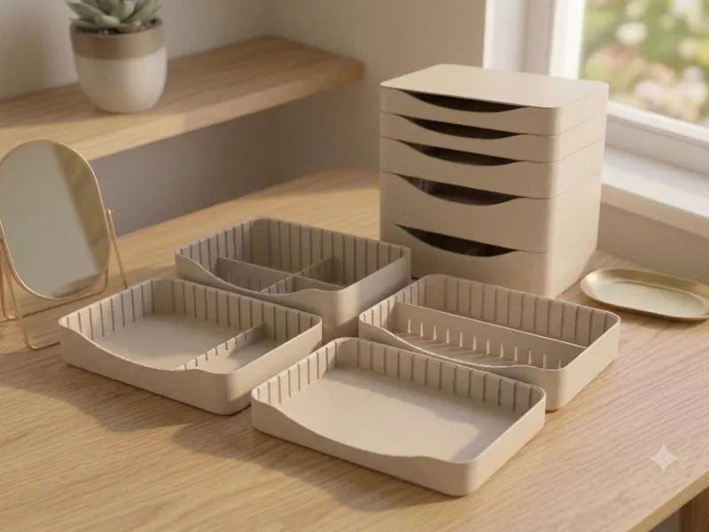 Infinite stackable make-up organizer with dividers