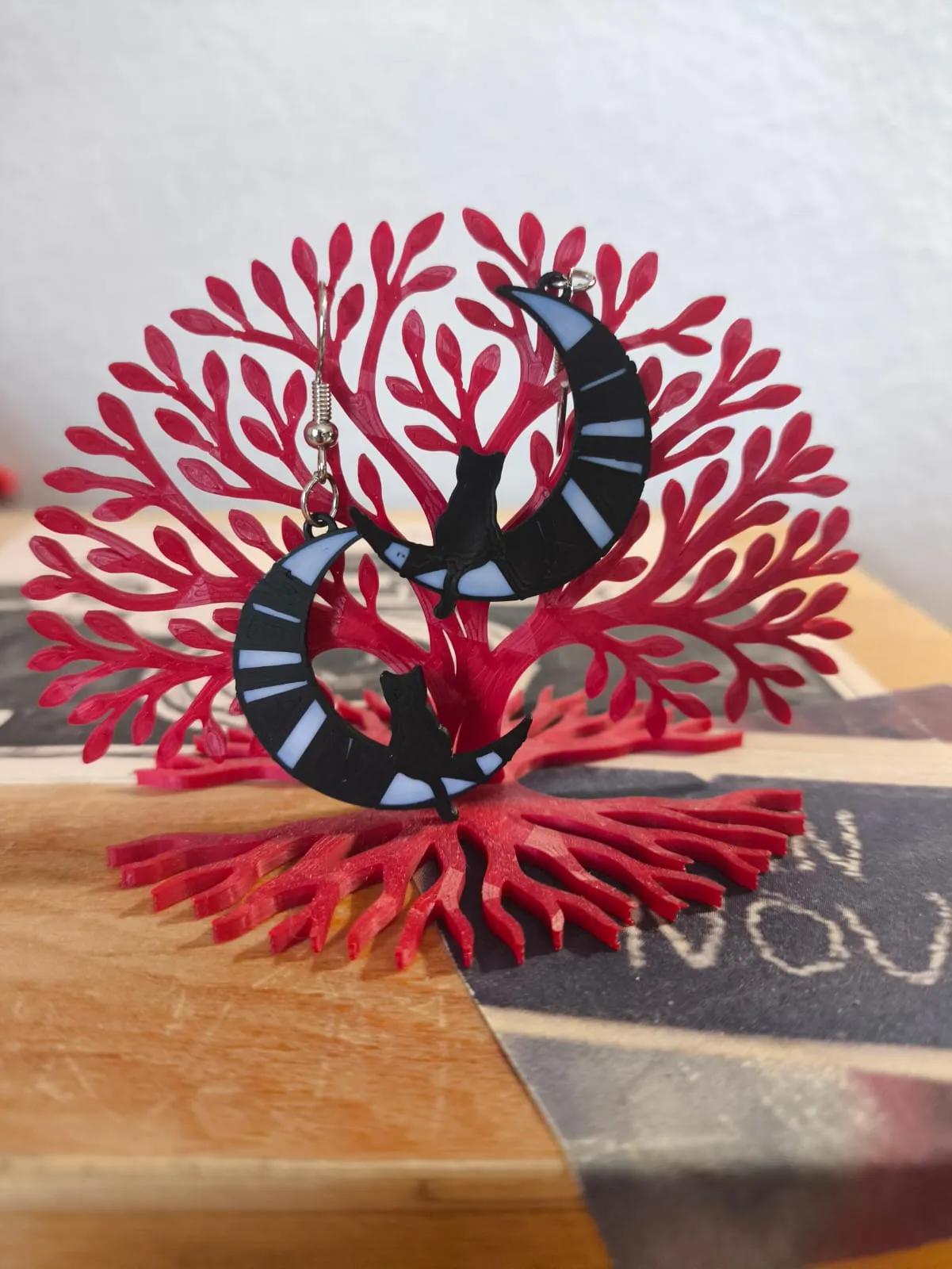 Pendientes gato a rayas view 2
