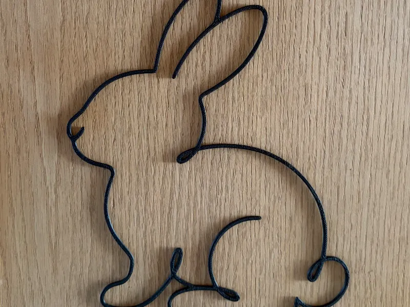 Osterhase Line Art – Seitenprofil - Fensterbild