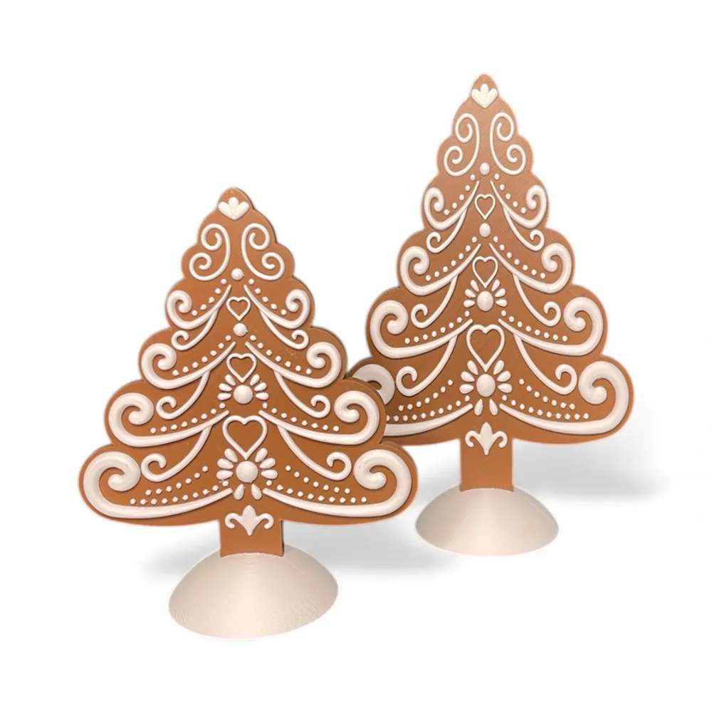 Gingerbread Tree on Stand Decoration - Free 3D Print Model - MakerWorld