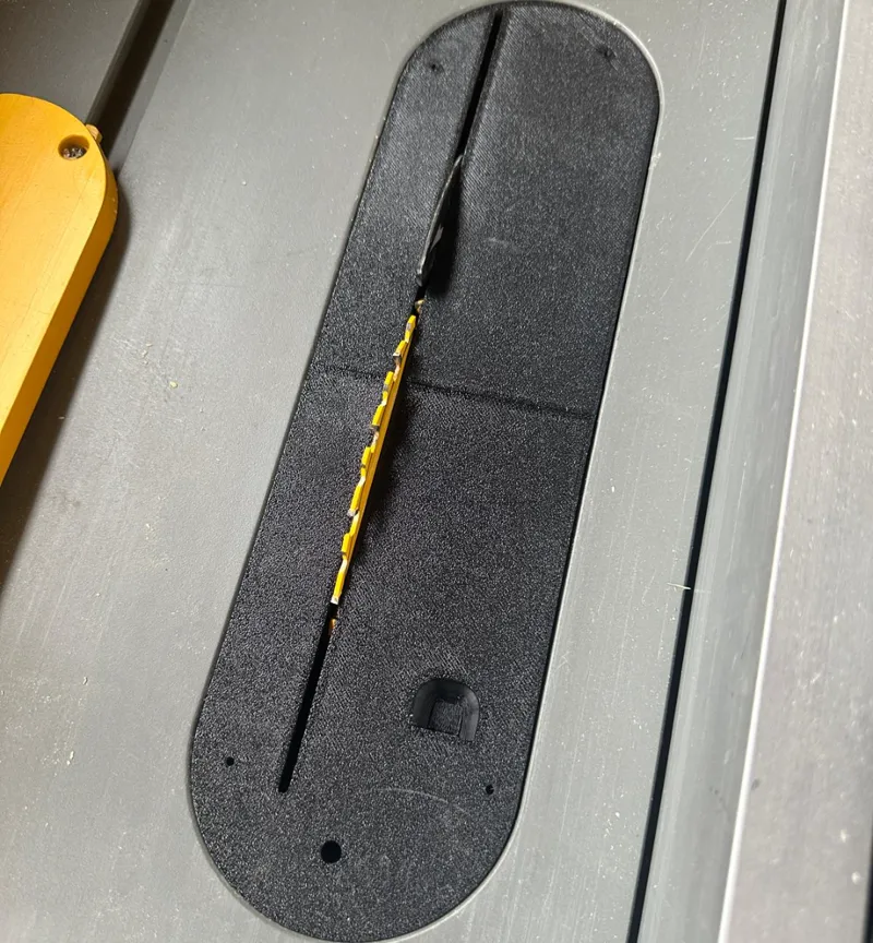 DWE7485 zero clearance insert halved with M3 screw
