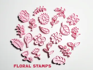 Flower and Leaves Stamp Set 