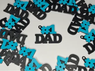 #1 Dad Keychain