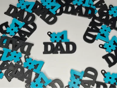 #1 Dad Keychain