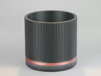 Cylinder plant pot with ring
