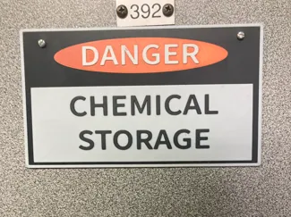 chemical storage sign