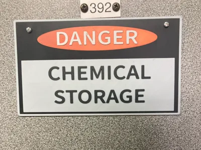 chemical storage sign 