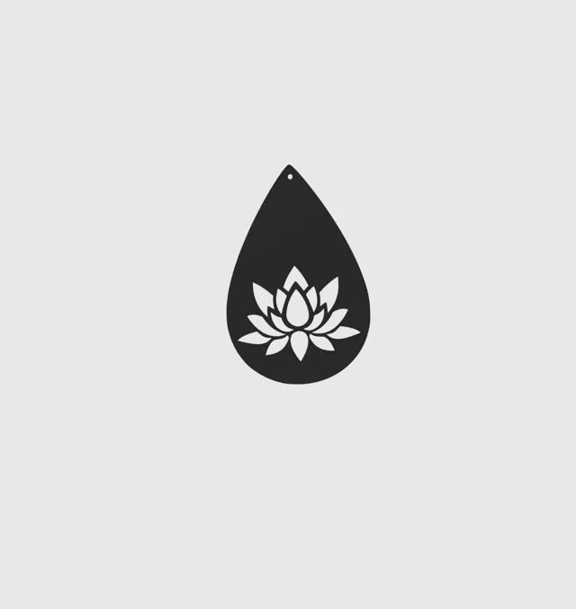 Earrings Flowers Water Lily