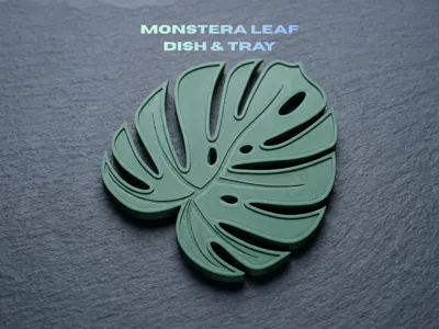 Monstera Leaf Dish and Tray