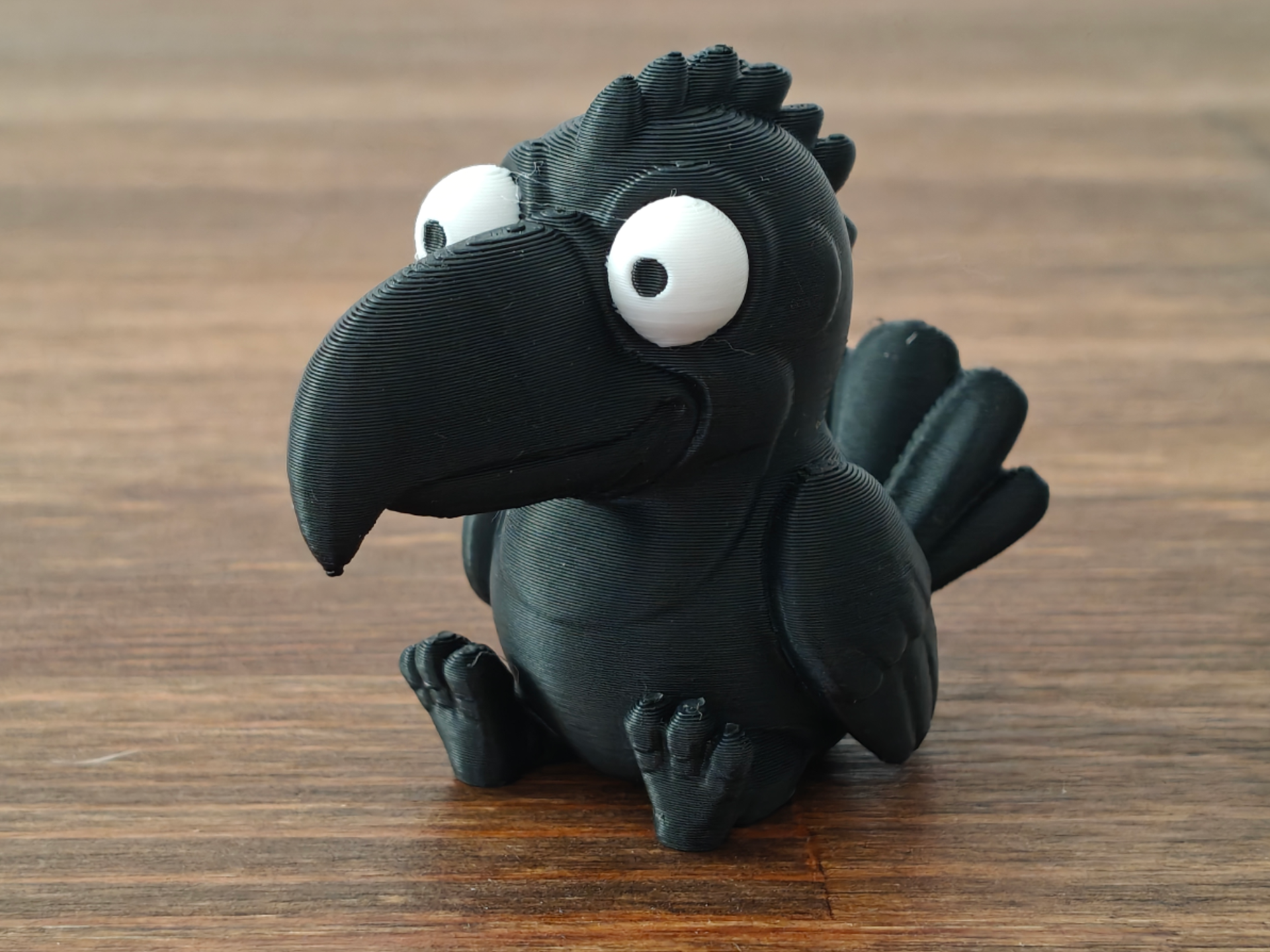 Funny Cartoon Chibi Parrot with Big Eyes Bird