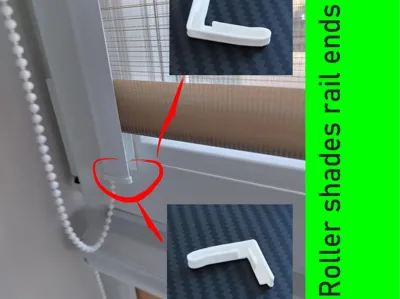 End caps of window roller shades guides