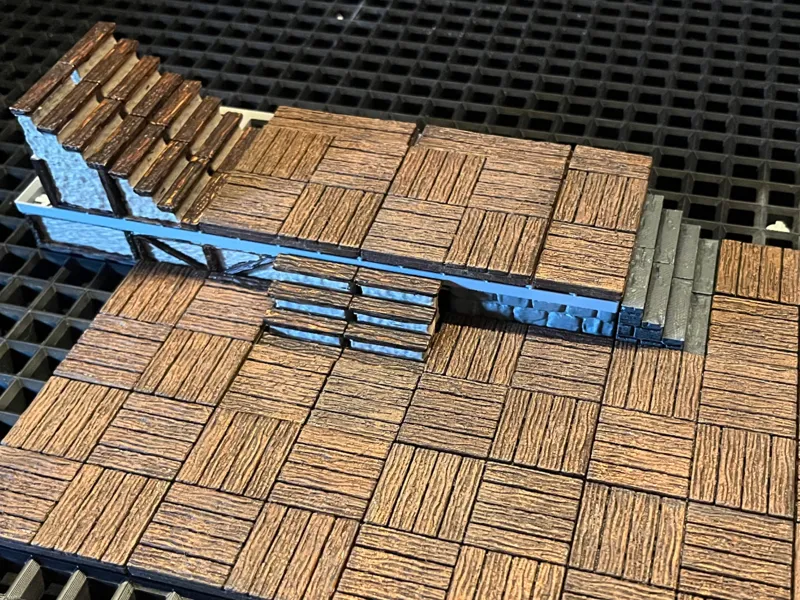GridFantasy Stone and Wood Riser and Stairs