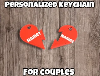 Personalized keychain for couples Valentine's Day 