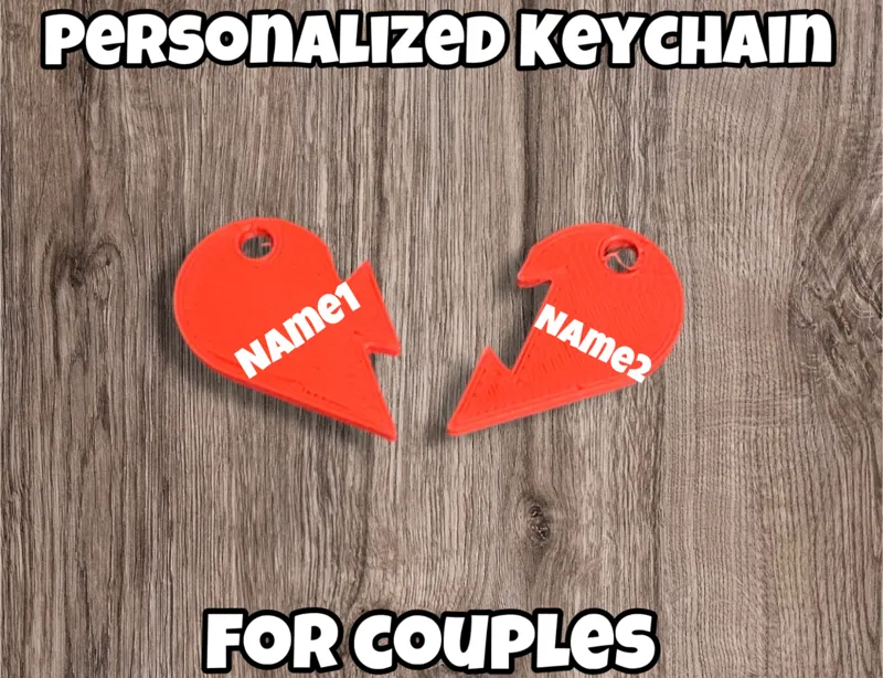 Personalized keychain for couples Valentine's Day 
