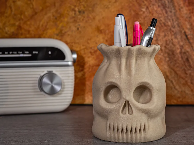 Skull Bag Stiftehalter - Pen Holder Vase LED..