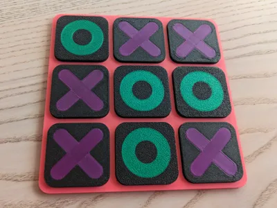 Tic-tac-toe (double sided piece)