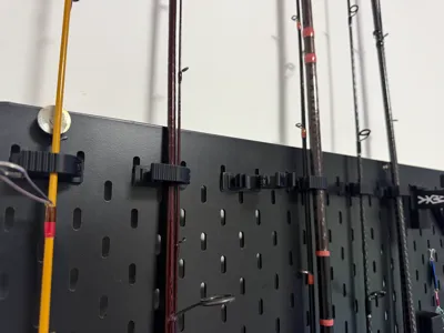 Lure Rod Pegboard Hanger 2.0 with Lock Anti-Drop Universal Version