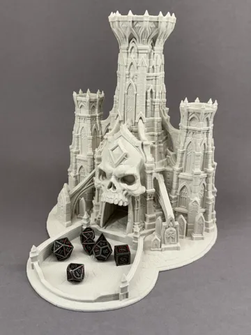 Adorno temático: Skull Castle Dice Tower — vista de referencia 2