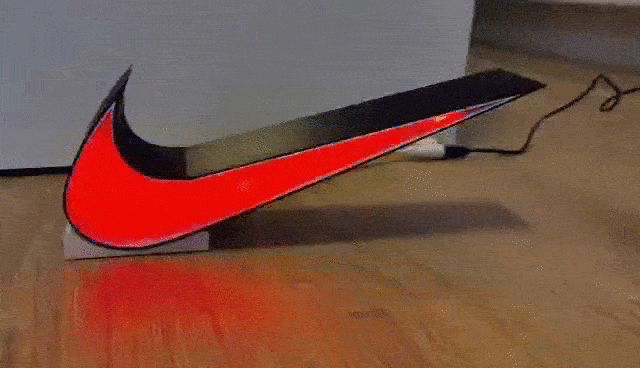 Lamp Logo Nike LED Lumiere Décoration 