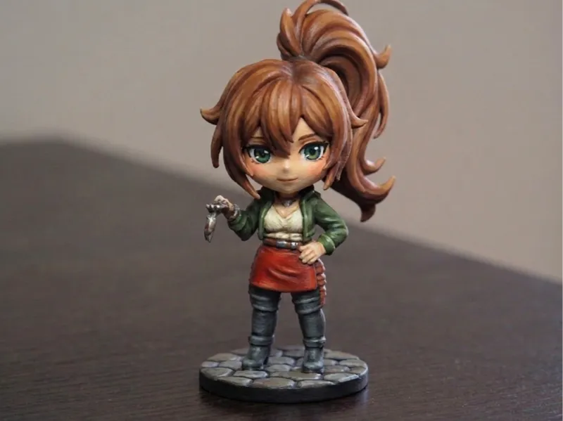 Chibi Rogue Girl – Hand-Painted Style | 65mm Mini