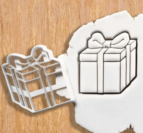 Christmas gift cookie cutter