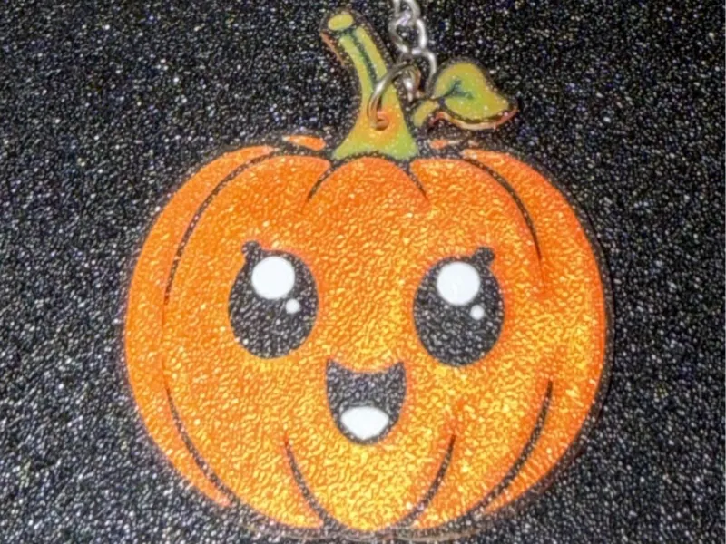 Kawaii Halloween Pumpkin keyring