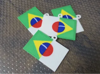 Keychain Brasil Japan Flag